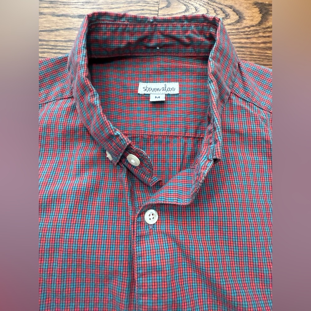 Steven Alan tartan shirt M